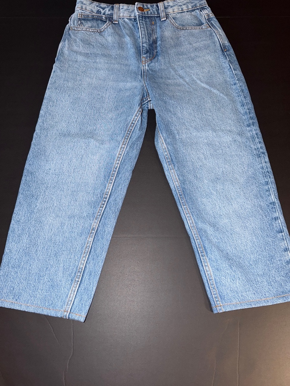 Zara High Rise Cropped Denim Jeans - Picture 2 of 4